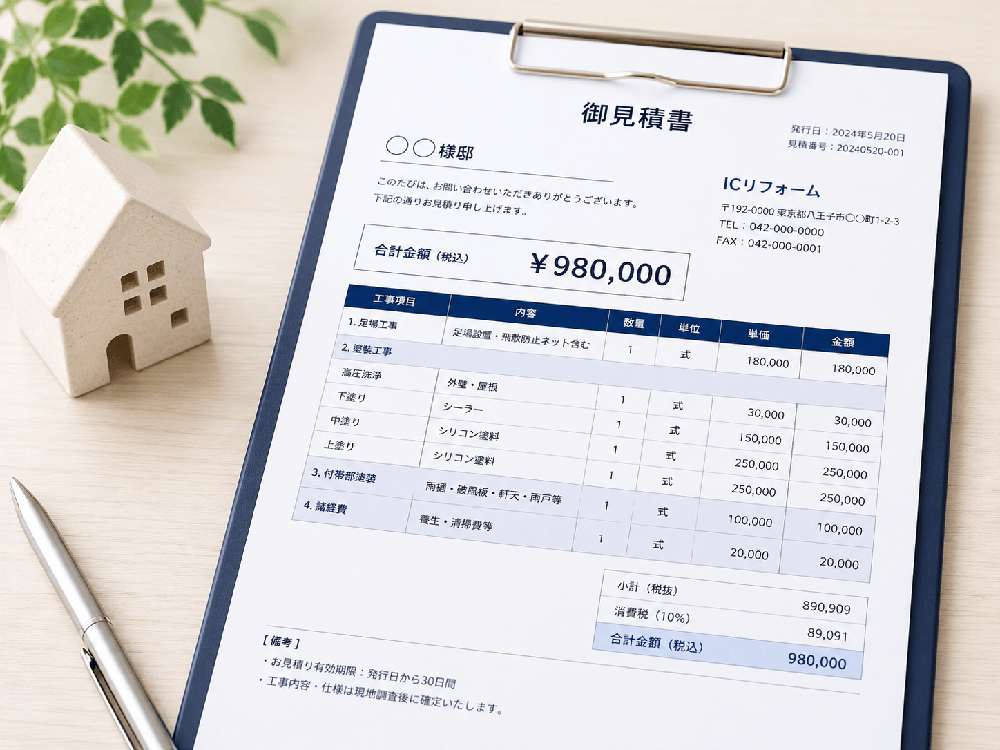 適正価格の見積もり